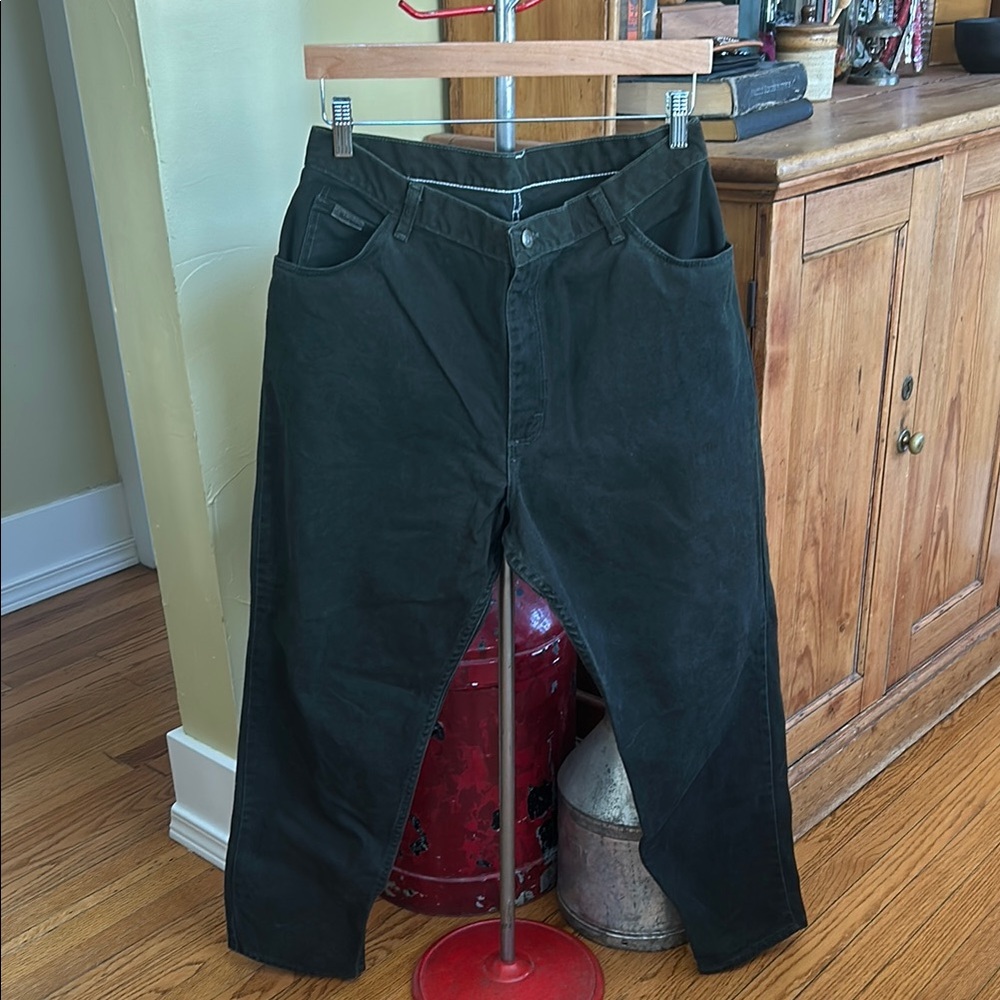 VINTAGE Wrangler Dark Green Jeans Made in USA